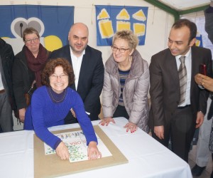 première pierre de la Maison BILOBA Huis à Schaerbeek